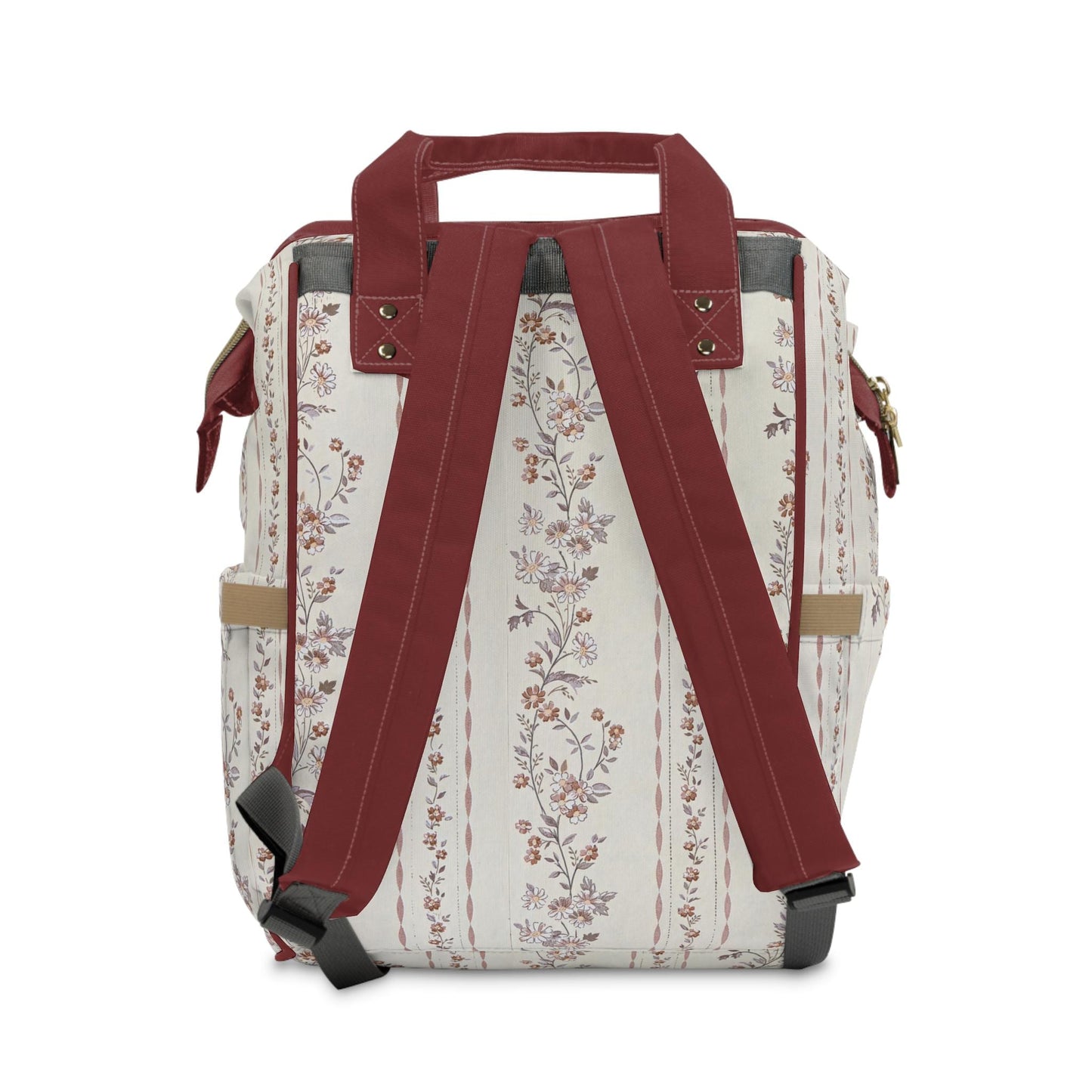 Personalized Floral Diaper Backpack | 1200D Nylon Mom Tote