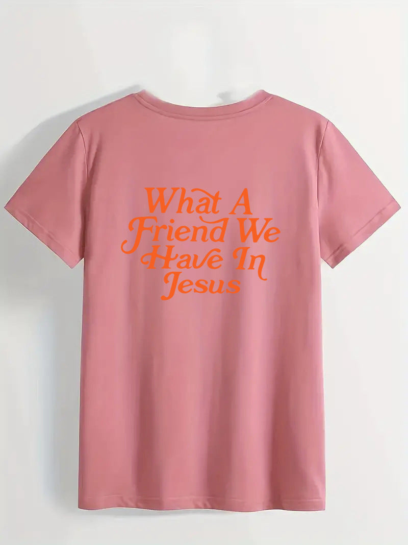 “Oh What a Friend We Have in Jesus” T-Shirt | Short Sleeve Crew Neck, Faith-Inspired Tee