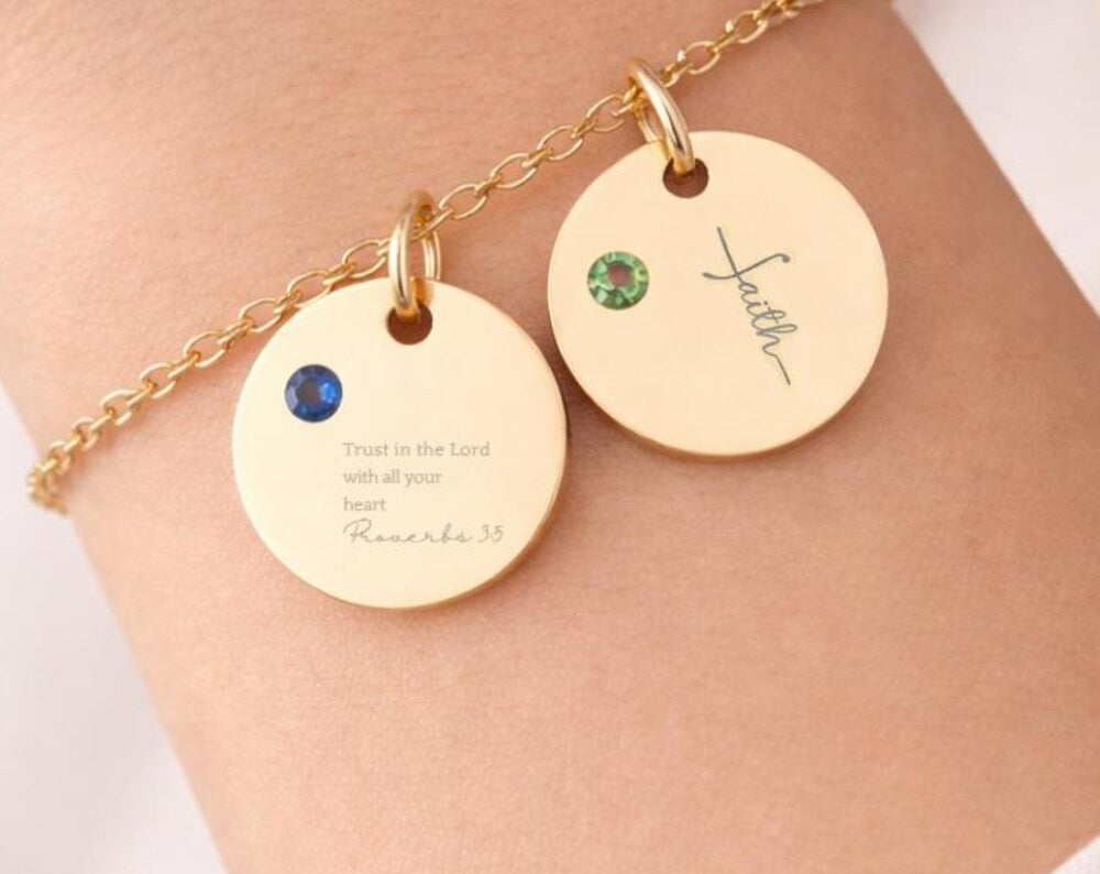 Custom Bible Verse Pendant Necklace