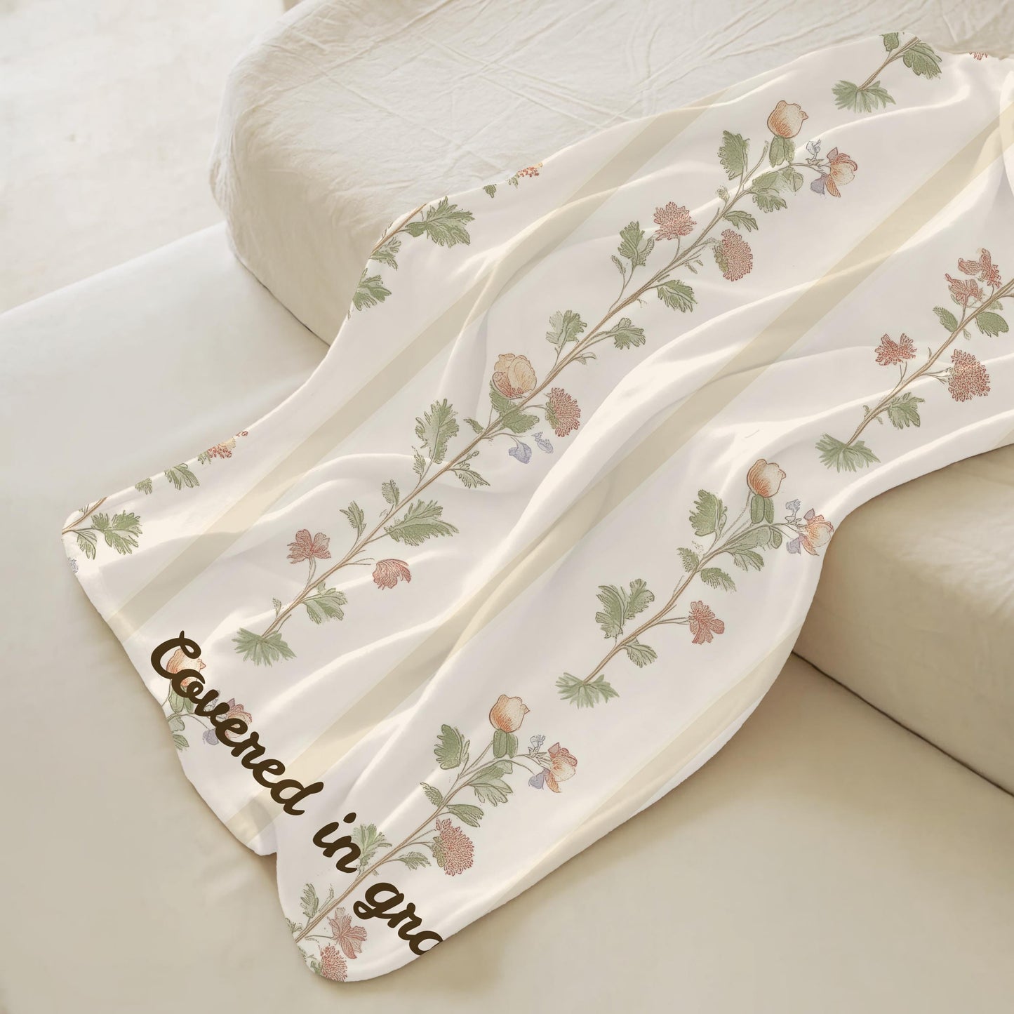Bible Verse Christian Baby Blanket | Scripture Quote Keepsake | Soft Cotton for Babies