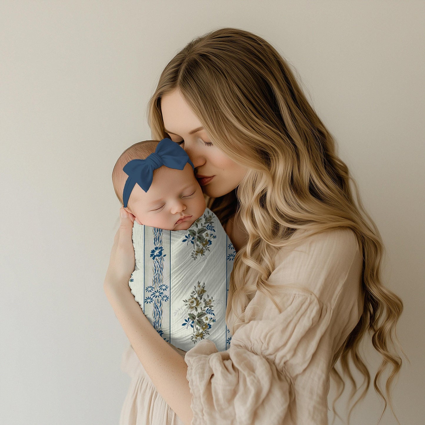 Floral Baby Swaddle Blanket | Ephesians 3:18 Christian Keepsake