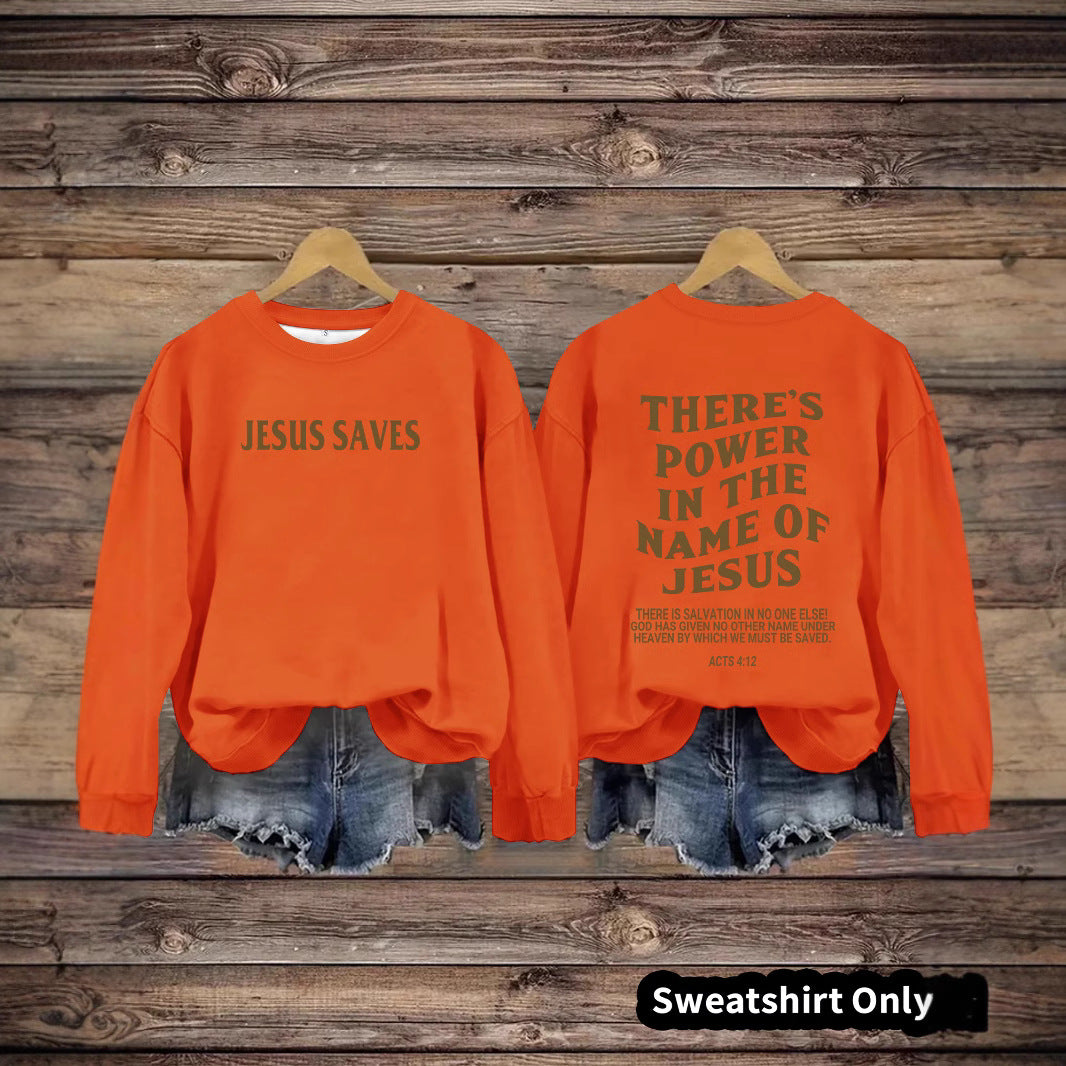 “Jesus Saves” Crewneck Pullover