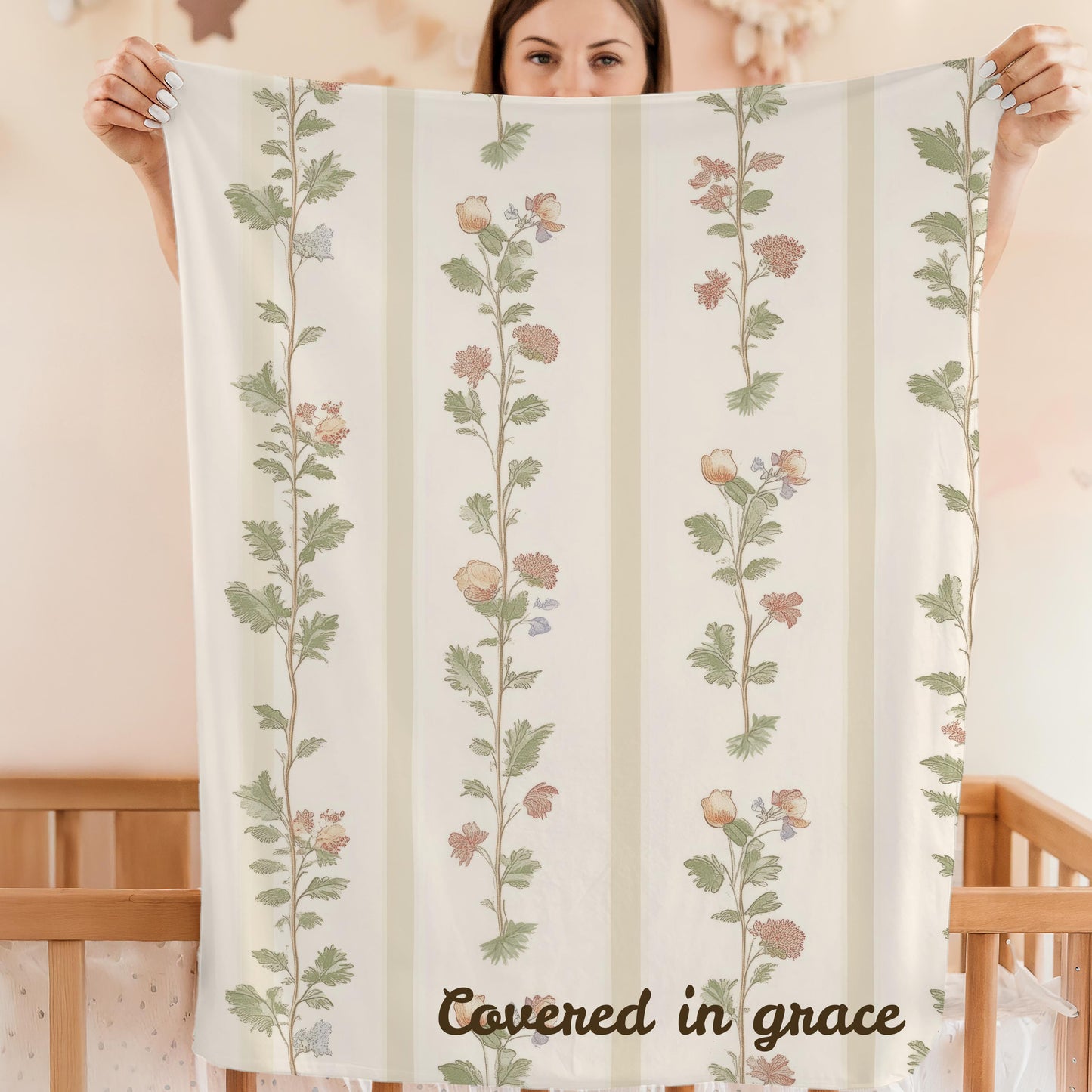 Bible Verse Christian Baby Blanket | Scripture Quote Keepsake | Soft Cotton for Babies