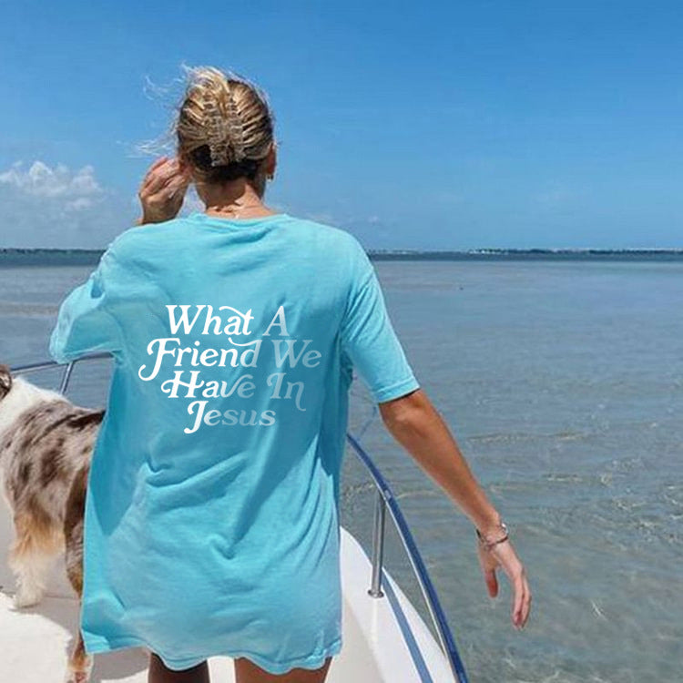“Oh What a Friend We Have in Jesus” T-Shirt | Short Sleeve Crew Neck, Faith-Inspired Tee