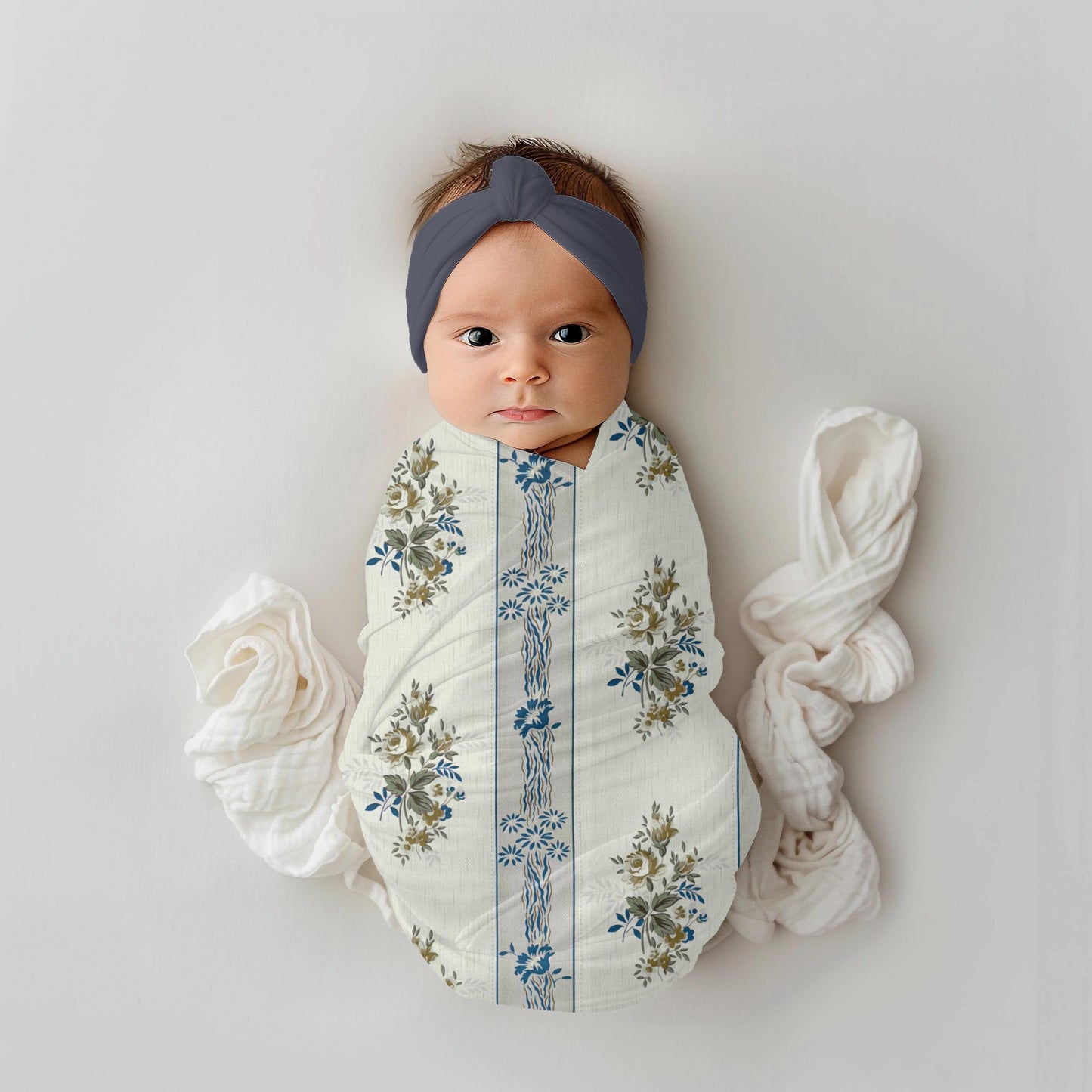 Floral Baby Swaddle Blanket | Ephesians 3:18 Christian Keepsake