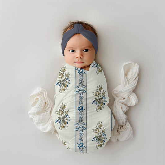 Floral Baby Swaddle Blanket | Ephesians 3:18 Christian Keepsake