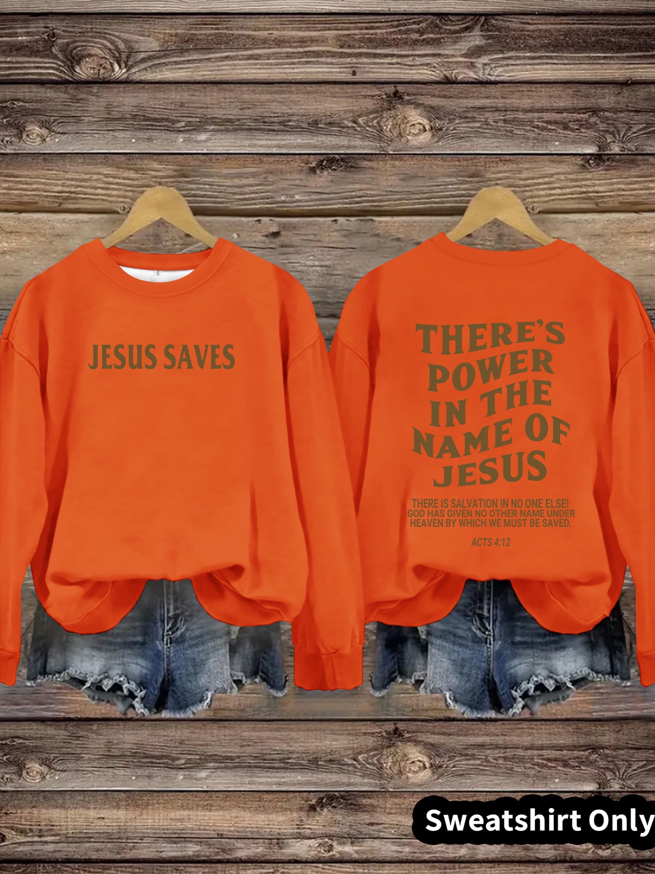 “Jesus Saves” Crewneck Pullover