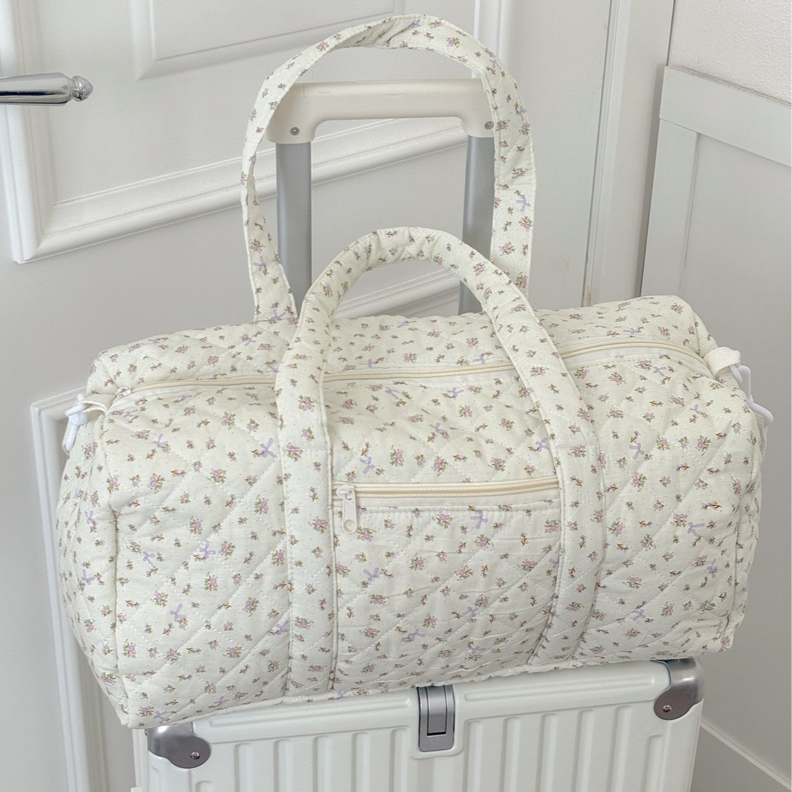 Heirloom Meadow Quilted Weekender Bag
