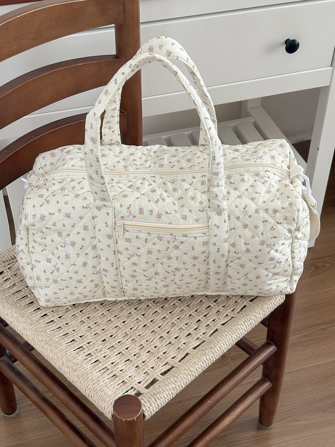 Heirloom Meadow Quilted Weekender Bag