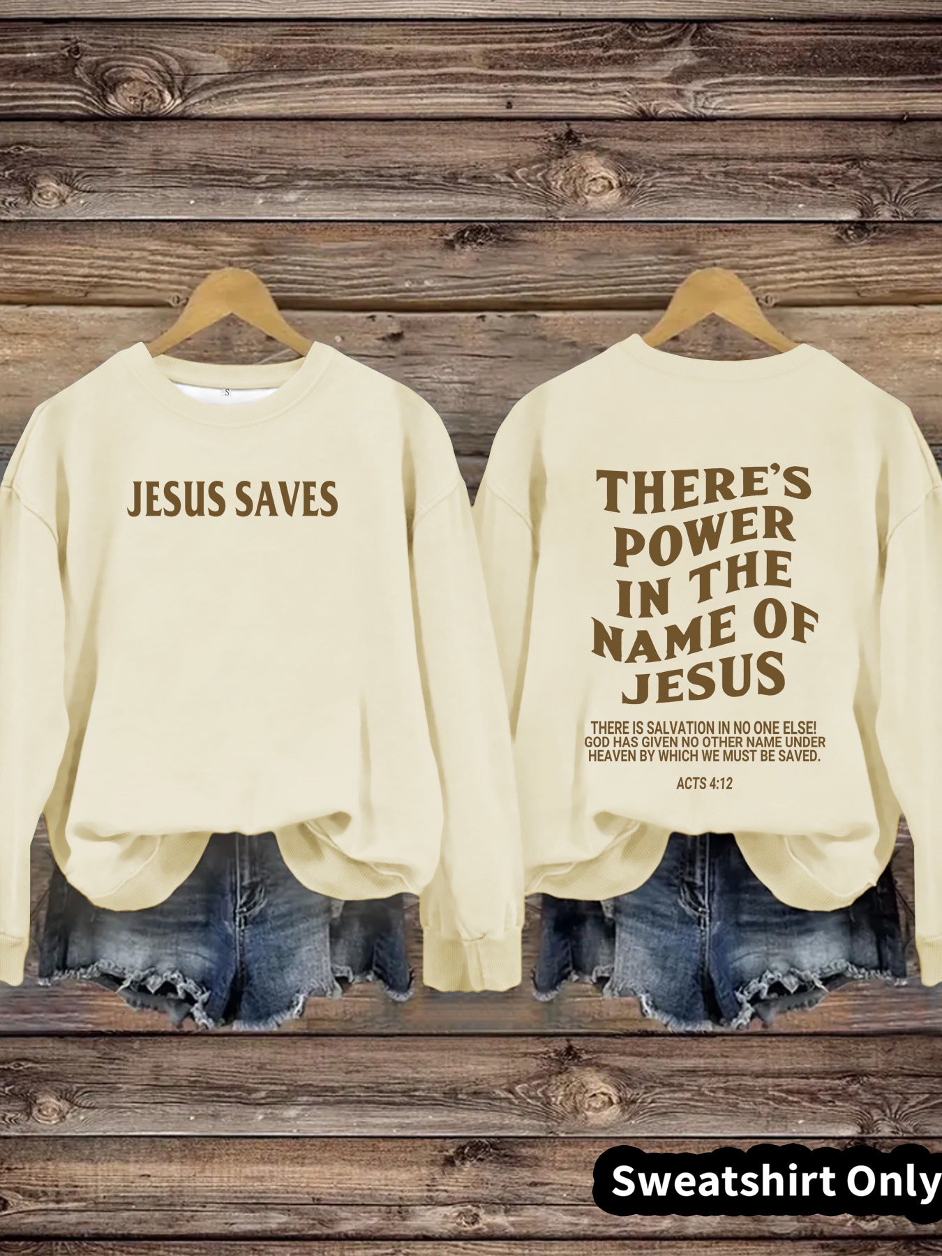 “Jesus Saves” Crewneck Pullover