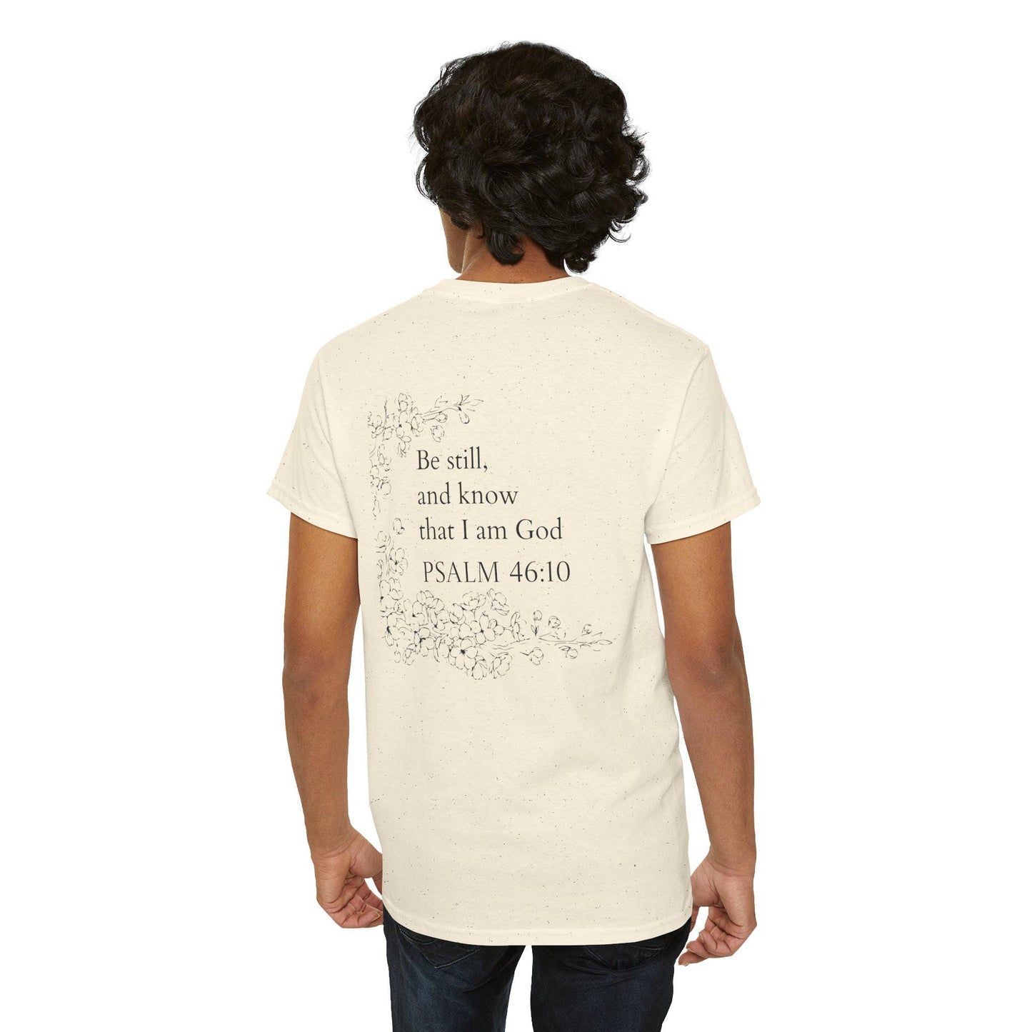 Be Still, Bible Verse T-Shirt | Christian Inspired Design | Faith Typography Tee