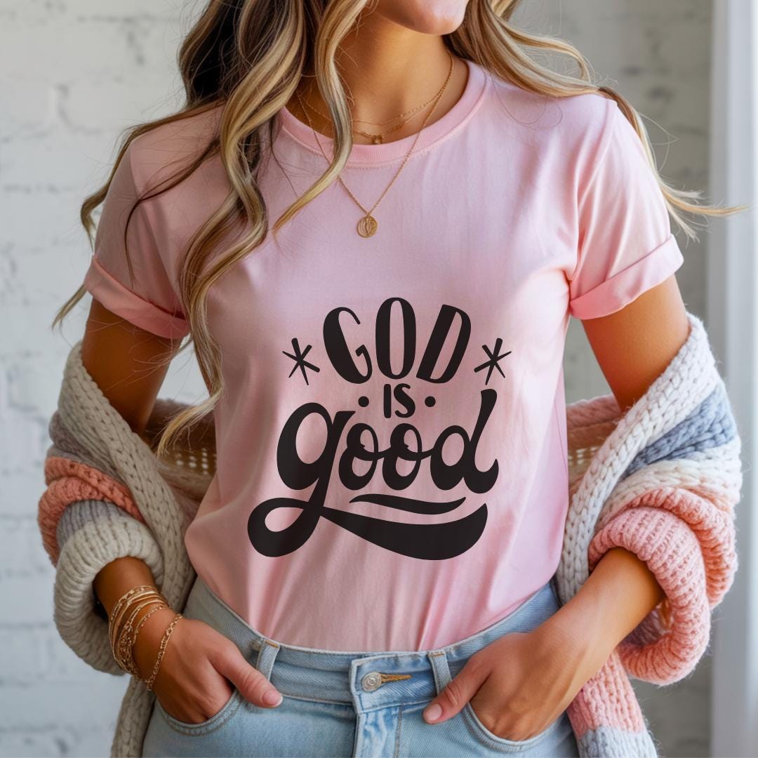 Faith Clothing God Is Good T-Shirt | Christian Inspired Design | Faith Typography Tee