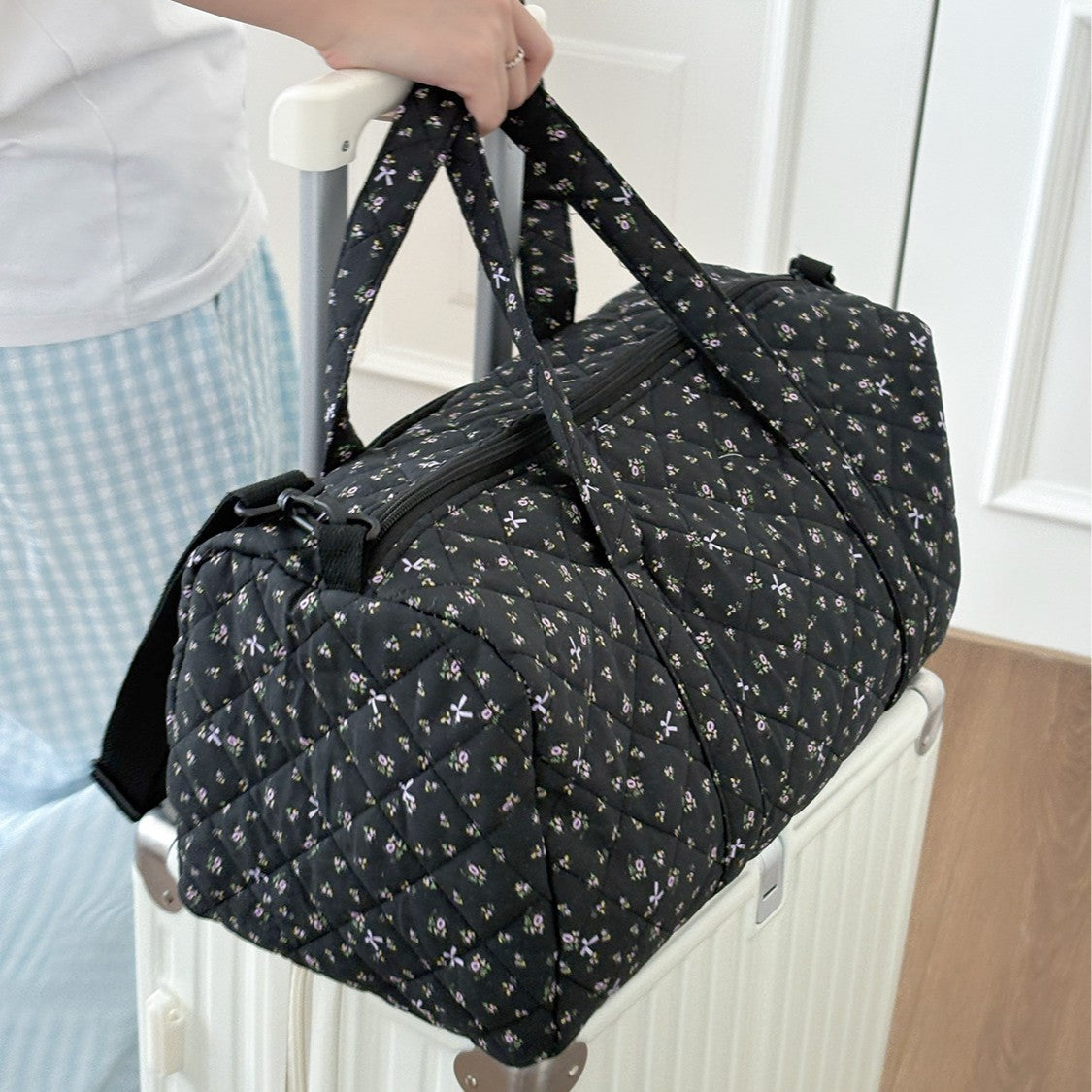 Heirloom Meadow Quilted Weekender Bag