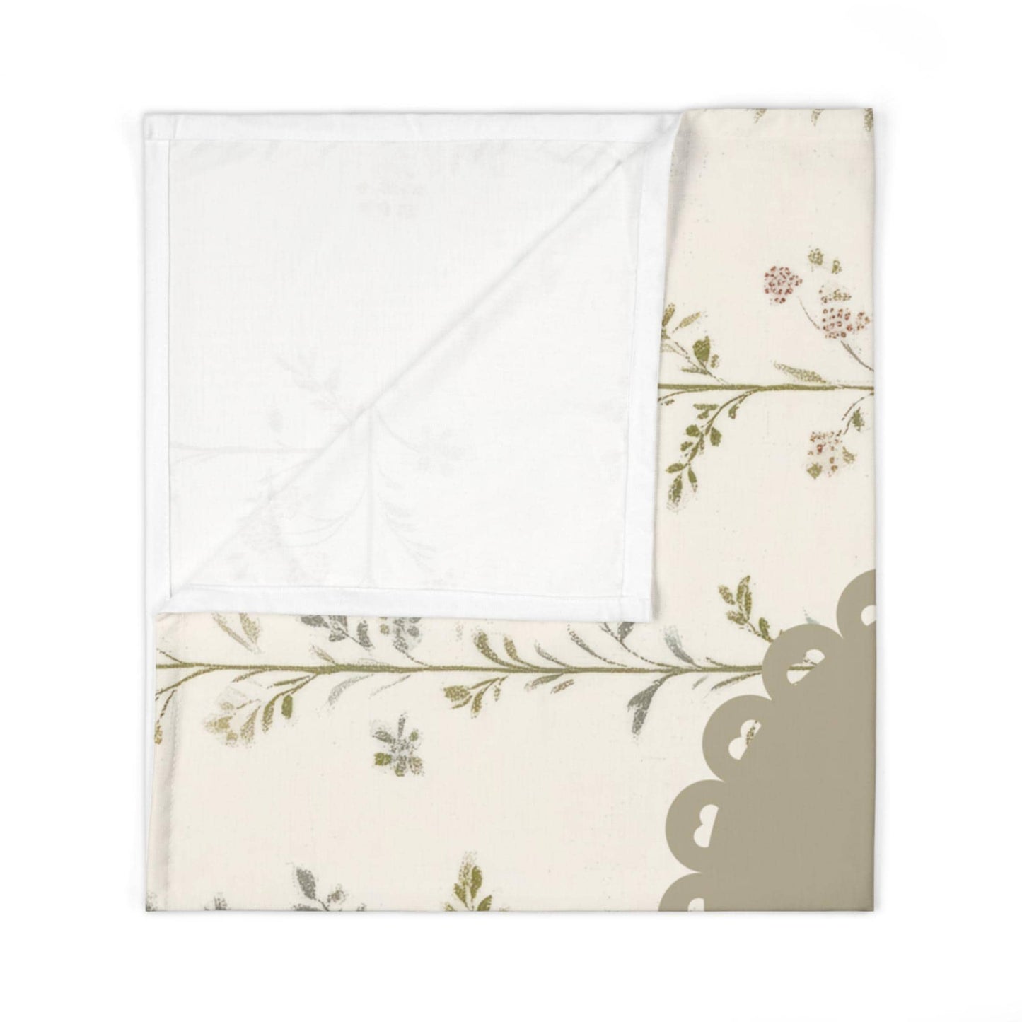 Floral Baby Swaddle Blanket | Vintage Botanical, Scripture Medallion