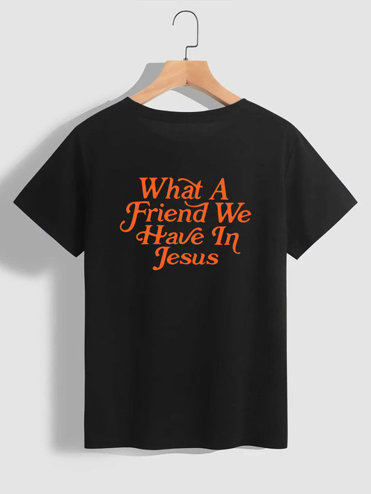 “Oh What a Friend We Have in Jesus” T-Shirt | Short Sleeve Crew Neck, Faith-Inspired Tee
