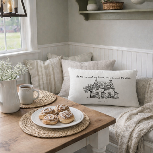 Joshua 24:15 Throw Pillow
