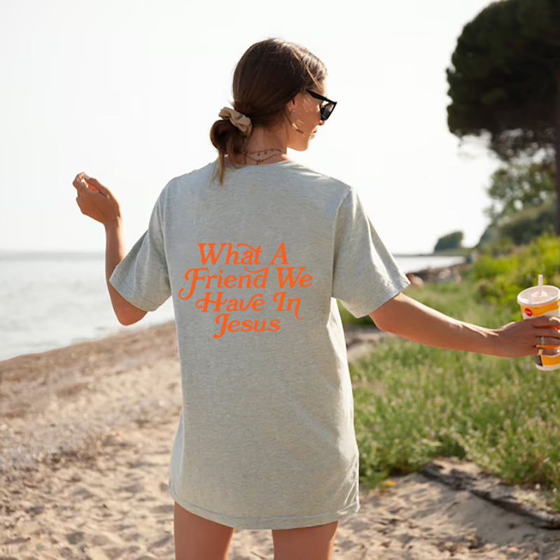 “Oh What a Friend We Have in Jesus” T-Shirt | Short Sleeve Crew Neck, Faith-Inspired Tee