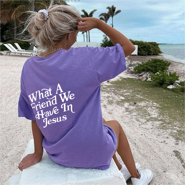 “Oh What a Friend We Have in Jesus” T-Shirt | Short Sleeve Crew Neck, Faith-Inspired Tee
