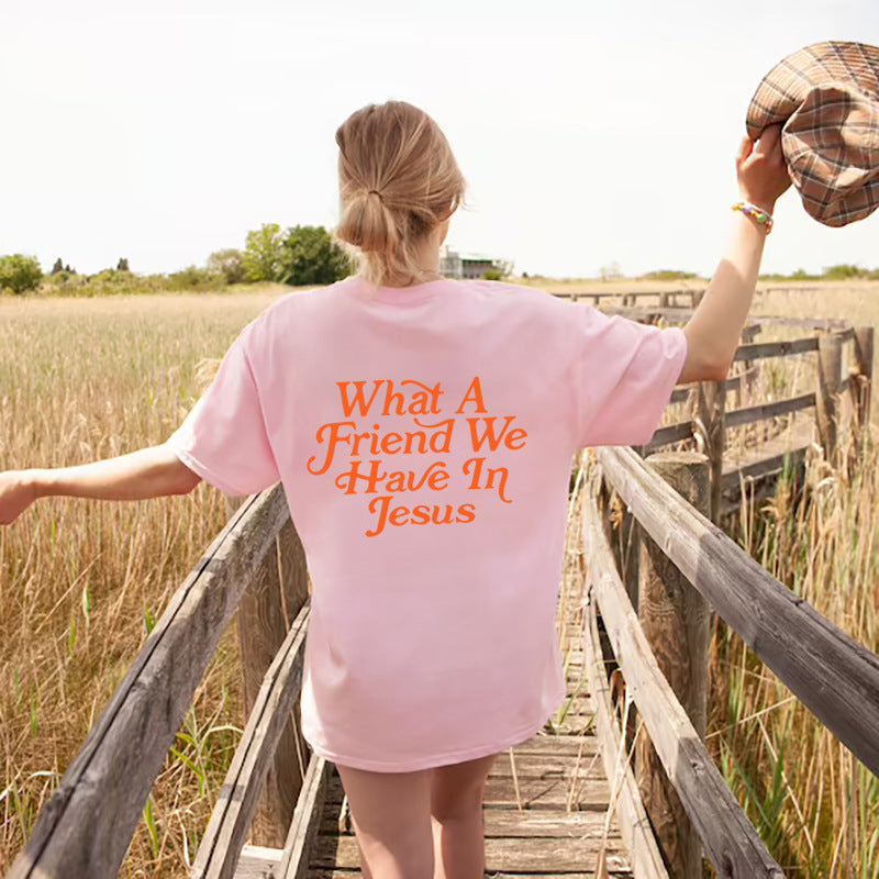 “Oh What a Friend We Have in Jesus” T-Shirt | Short Sleeve Crew Neck, Faith-Inspired Tee