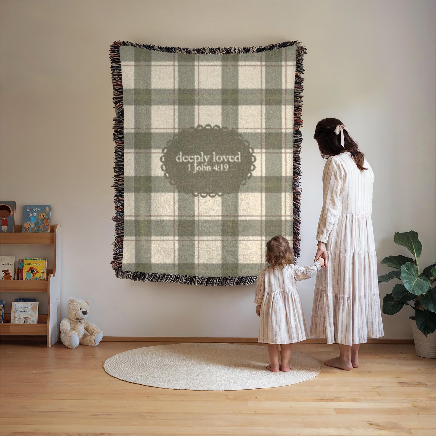 Personalized Christian Baby Blanket | Woven Bible Verse Throw